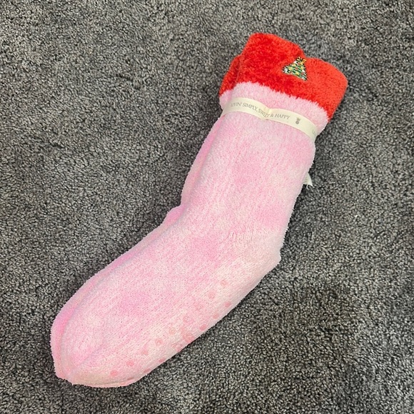 Festive Pink and Red Huge Fuzzy Sock - Picture 1 of 1